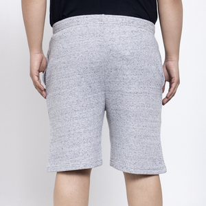 Pantalones Cortos Bermuda de Punto Satinado Gris para Hombre, con Bolsillos, Cintura Elástica, Estilo Casual, Corte Medio, Tejido Transpirable de Poliéster/Algodón - Product Image 5