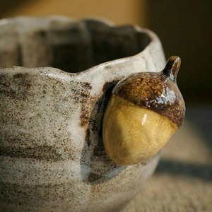 Mug en céramique artisanal luxueux avec motif de gland, style Wabi Sabi, pour usage domestique - Product Image 5