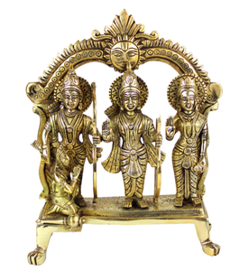 Estatua de Ram Darbar de Latón de 12 Pulgadas Hecha a Mano de Calidad Estándar para Decoraciones de Diwali y Uso Diario en Pooja al Mejor Precio - Product Image 3