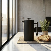 Cafetière à piston Lifestyle en acier inoxydable à double paroi isolée