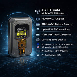Router de Viaje DNXT Wifi de Bolsillo 4G, Dispositivo Wifi Pequeño y Portátil, Wifi Gratuito, 4000mAh, LCD, Tipo-C, 5V-2A, Diseño Mecánico para Uso en Exteriores - Product Image 2