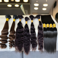 Indisches rohes Haar Unverarbeiteter Nerz Virgin Natural Wavy Glattes Haar Unweft Bundle Großhandel Raw Bulk Indian Raw Hair Supplier