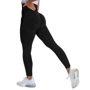 Leggings de Mujer de Color Sólido y Diseño Liso para Ropa Deportiva, Leggings de Mujer con Efecto Levanta Glúteos, Fabricante y Proveedor Mayorista - Product Image 2
