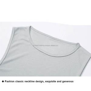 Nouveau débardeur pour homme en coton/polyester écologique à séchage rapide avec design personnalisable, col montant et coupe adulte - Product Image 3