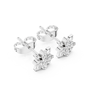 Luxury <b>Silver</b> Lab Grown Diamond IGI Certified <b>Stud</b> Earrings Womens Fine Jewelry for Party - Product Image 2
