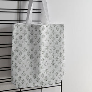 Premium Indian Handcrafted Cotton Tote Bag with Decorative Floral Artwork and Strong Carry <b>Straps</b> Printed Clothes <b>Handbags</b> - Product Image 1