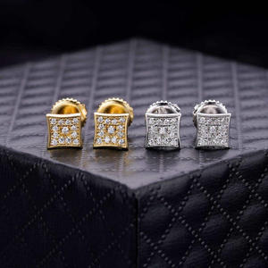 Boucles d'oreilles en diamant de laboratoire de qualité supérieure, argent sterling 925, bijoux élégants et brillants pour hommes et femmes - Product Image 6