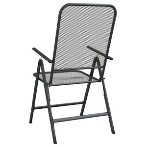 Juego de 2 Sillas Plegables de Jardín Color Antracita, Asientos Resistentes para Exteriores - Product Image 6