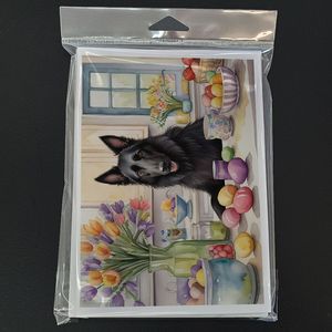 Whimsical A7 Size <b>5x7</b> Pack 8 Blank Note Cards Belgian Sheepdog Design for Easter Decorations Greeting Cards with <b>Envelopes</b> - Product Image 3