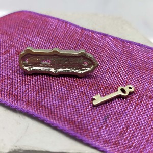 Miniature <b>Scale</b> 1:12 Silver <b>Vintage</b> Metal Door lock & Key Set Decorative Key Craft Accessory for Age 14+ - Product Image 1