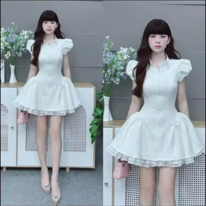 ชุดเดรสแม็กซี่หรูหรามีสไตล์สำหรับผู้หญิงแขนสั้นเรียบง่ายสำหรับผ้าไหมสวมใส่สบายสบายแบบทางการสำหรับงานต่างๆ - Product Image 4