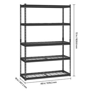 Scaffali di Stoccaggio a 5 Ripiani per Carichi Pesanti da 2500 Libbre, 45,7 cm P x 122 cm L x 182,9 cm H, Scaffalatura Industriale in Metallo Regolabile per Garage - Product Image 3