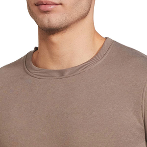 Sweat-shirt à col rond pour homme, couleur unie, coupe classique, tricot jersey respirant, écologique, séchage rapide, polyester/coton - Product Image 4