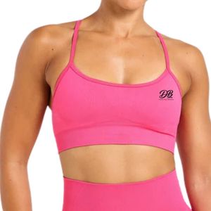 Soutien-gorge de sport sans couture pour femme avec coussinets amovibles, respirant, extensible, sans armatures, haut court pour la gym, le yoga, la course et le Pilates - Product Image 1