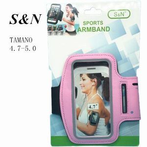 Brazalete deportivo S&N de 4,7-5,0 pulgadas, color rosa, para teléfono, para correr y hacer ejercicio - Product Image 1