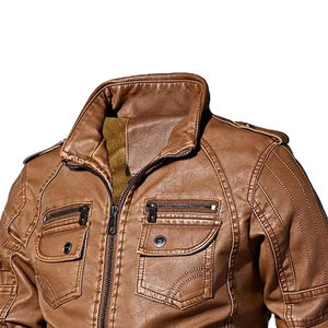 Chaquetas de Cuero para Hombre, Diseño Liso Informal Personalizado, Cálidas y Cómodas para Invierno - Product Image 4