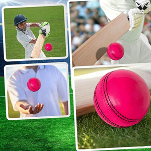 Wholesale Durable Hand Stitched Leather Cricket <b>Ball</b> Set 156g Standard <b>Weight</b> Pink and Black Professional Match <b>Balls</b> - Product Image 6