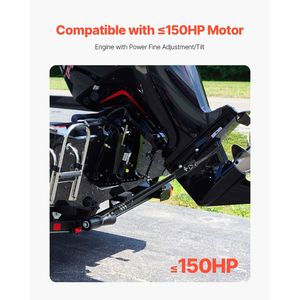Supporto per Specchio di Poppa Regolabile 50-78 cm per Barche, Resistente, Facile da Installare con Parte Superiore e Accessori Resistenti alla Corrosione - Product Image 2