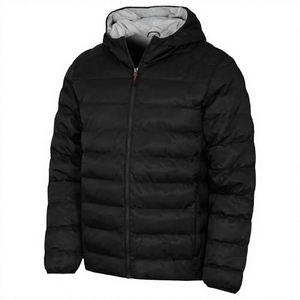 New Arrival Custom Logo Front Stand Collar Mens <b>Waterproof</b> Hooded Puffer <b>Jacket</b> Warm Winter <b>Long</b> Sleeve Zipper Wholesale Price - Product Image 2