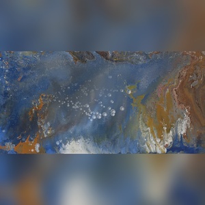 Azulejos de Cerámica Modernos Resistentes al Desgaste, Diseño Abstracto Fluido, Acabado Azul Marrón sin Juntas para Áreas de Alto Tráfico, Venta al Por Mayor - Product Image 3