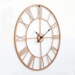 Modern Artistic Black and Grey Metal Wall <b>Clock</b> with Gold Hands and Hanging Disc Accent for Luxury Contemporary Living Room - Product Image 2