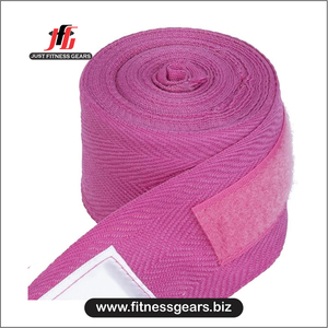 ผ้าพันมือสำหรับชกมวย MMA มวยไทย ยี่ห้อ JUST FITNESS GEARS สีตามสั่ง พร้อมโลโก้  ระบายอากาศได้ดี ผลิตจากโพลีเอสเตอร์  แบบสวมใส่ได้ทั้งชายและหญิง  พร้อมสายรัดแบบดึง  สำหรับการฝึกเพาะกาย - Product Image 5