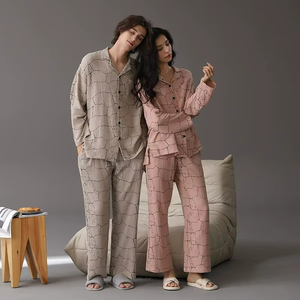 Loungewear Online <b>for</b> <b>Men</b>, Women & Kids LONG SLEEVE BUTTON up SLEEP <b>SET</b> Two-piece Cotton <b>Pajamas</b> PJ <b>Sets</b> - Product Image 2