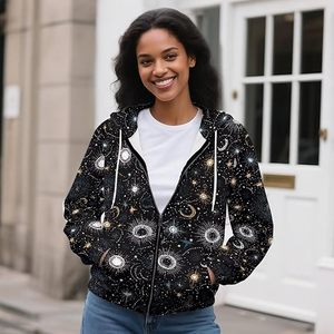 Sudadera con Capucha y Cremallera Transpirable de Forro Polar para Mujer ROMEO INDUSTRY, Otoño/Invierno, Casual, con Estampado por Transferencia Térmica Personalizado en la Parte Delantera, 95% - Product Image 6
