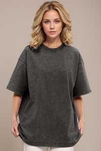 Camiseta Holgada de Mujer de Alta Calidad, Estilo Vintage Lavado, Manga Corta, Estampado de Números, Informal, de Algodón, Moda Urbana - Product Image 6