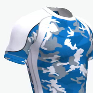 Wholesale MMA Fight Rash Guard Custom Logo Kick <b>Boxing</b> Thai Compression <b>Shirt</b> Breathable Short Sleeve - Product Image 3