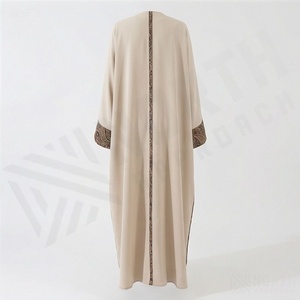 Dernière Abaya Arabe Personnalisée Couleur Florale Organza Modeste Kaftan Vêtements Islamiques Robes Longues Musulmanes Femme Robe de Bal - Product Image 2