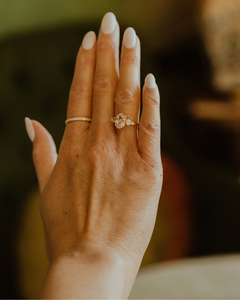Bague de Fiançailles de Luxe en Moissanite Rose Taillée en Rose de 3,00 CT avec Sertissage à Griffes, Plaqué Or 18K, Bague Anti-Stress/Bague d'Anniversaire pour Elle - Product Image 3