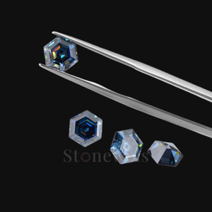 Diamante Hexagonal Azul Certificado por IGI, 1CT 2CT 3CT 4CT, HPHT CVD, Diamante Cultivado en Laboratorio, Diamante Suelto para Diseño de Joyería Personalizada - Product Image 1