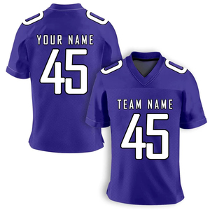 Custom Maroon Gold American Football Jersey V-Neck Short Sleeve Mesh Breathable 100% Polyester Sublimated Print Team <b>Name</b> Number - Product Image 4