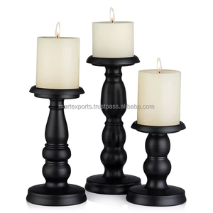 Bougeoir en bois fabriqué à la main Bougeoir indien décoratif et rustique pour la décoration intérieure Design sculpté unique Respectueux de l'environnement - Product Image 6