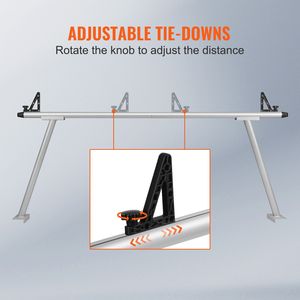 Portaequipajes de Aluminio para Camioneta con Capacidad de 800 Libras, 71"x32", Resistente, con 8 Abrazaderas en C sin Perforación, Accesorios para Control de Carga - Product Image 4