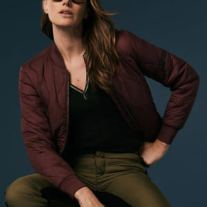 Blouson Bomber Femme Tendance Urbaine Personnalisable Broderie Impression Imperméable Respirant Coupe Moderne Vêtement d'extérieur Zippé pour Marque - Product Image 3