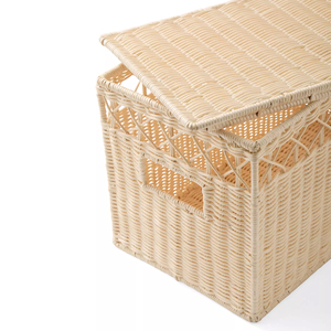 Rattan Basket New Design 2026 Trend Handmade Natural Eco Friendly Storage <b>Bin</b> Home Decor Multi Use Laundry Wholesale - Product Image 3