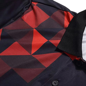 Polos de golf casuales estampados de alta calidad al por mayor, polos sencillos con logotipo personalizado para hombre, polos deportivos, camisetas casuales con cuello. - Product Image 5