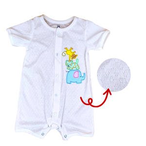 Ropa de bebé, mono de fibra de bambú, pijama hecho en Tailandia, venta al por mayor, diseño de tigre para recién nacidos, niños y niñas, manga corta - Product Image 1