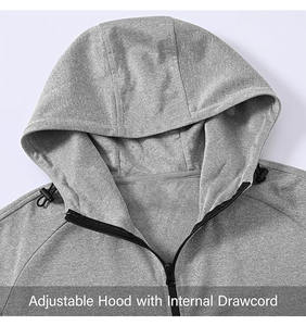 Chándal de Mezclilla Sólido con Capucha para Hombre, Estilo Vintage, Cierre con Cordón, Ajuste Holgado, Transpirable, Secado Rápido, Ligero, Color Personalizado - Product Image 3