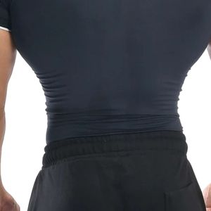 Men's <b>Navy</b> Blue Slim Fit Crew Neck Short Sleeve T Shirt Plain Fitted Casual Everyday Tee - Product Image 5