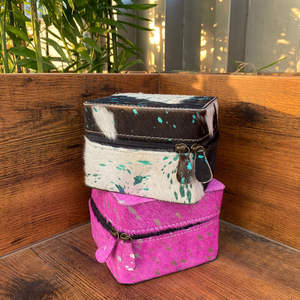 Nouveau à la mode Vintage Western élégant fabriqué à la main métallique cheveux cacher fourrure cuir boîtes à bijoux mignon voyage essentiel minimal - Product Image 3