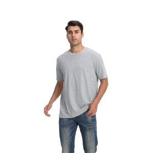 SpandexNylon Hip Hop Solid T Shirt <b>Men</b> <b>Half</b> <b>Sleeve</b> Tee 170GSM Wool Base Layer Quick Dry Anti-Odor Travel Hiking for Size - Product Image 2