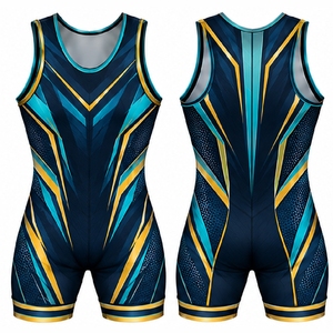 Combinaisons de lutte sublimées, uniformes d'équipe personnalisés, vêtements de sport extensibles pour l'entraînement et les événements de lutte - Product Image 6