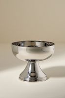 Ensemble élégant de plateaux et coupelles sur piédestal en argent, collection de service de condiments de luxe en acier inoxydable pour la décoration de table moderne