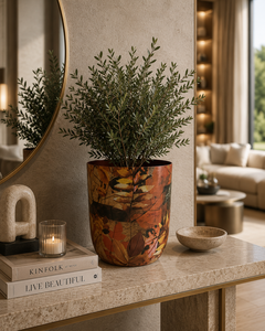 Handmade Iron Powder Coated Round Planter Pot Customizable Eco-Friendly Indoor/Outdoor Home & Garden <b>Decor</b> - Product Image 2