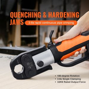 Kit di Utensili Elettrici Professionali 18V per Pressatura Tubi da 1/2'' a 2'', Crimpatrice per Tubi in Acciaio Inox, Rame e PEX per Installazione e Riparazione Tubazioni - Product Image 5