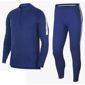 Conjunto Deportivo Azul Marino para Hombre – Chándal de Compresión con Cierre de Cremallera de un Cuarto - Product Image 1