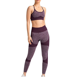 Latest Style Low MOQ Women Yoga Set Factory Direct Sale High Quality OEM Service New Design Breathable Spandex/Polyester 2-Piece - Product Image 1